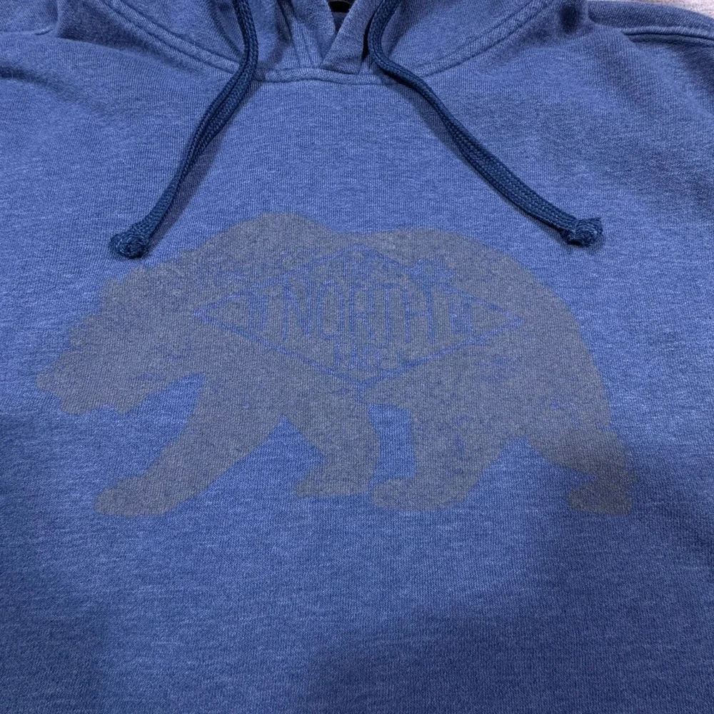 The North Face Mens XL Blue California Bear Graphic Pullover Hoodie‎ Sweatshirt